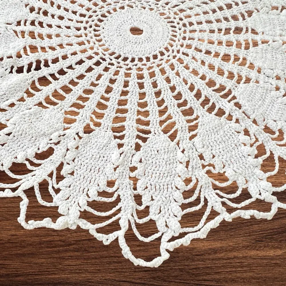 Crochet Doily Off White 18